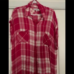 Gingham tank button down